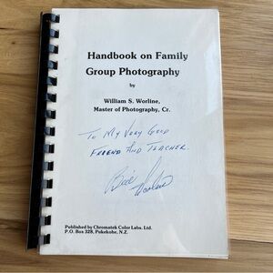 Handbook on Family Group Photography by William S. Worline Inscribed And Signed